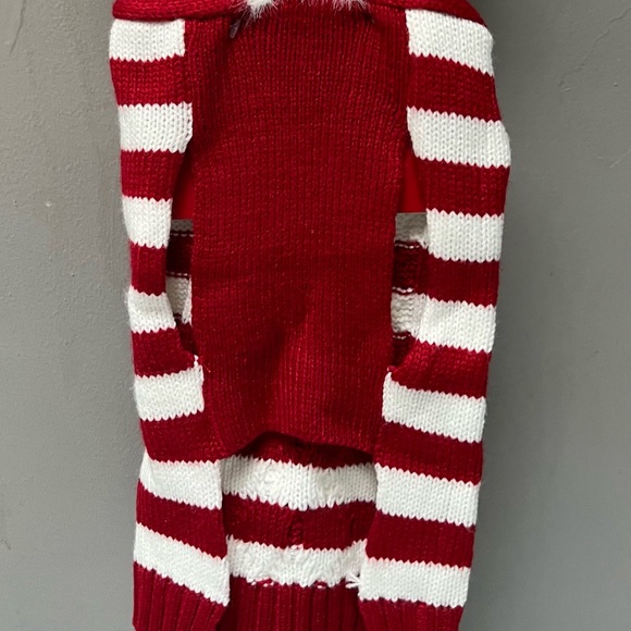 Brand New Friends Forever Red and White Dog Sweater - Sz S - Picture 2 of 5